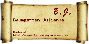 Baumgarten Julianna névjegykártya